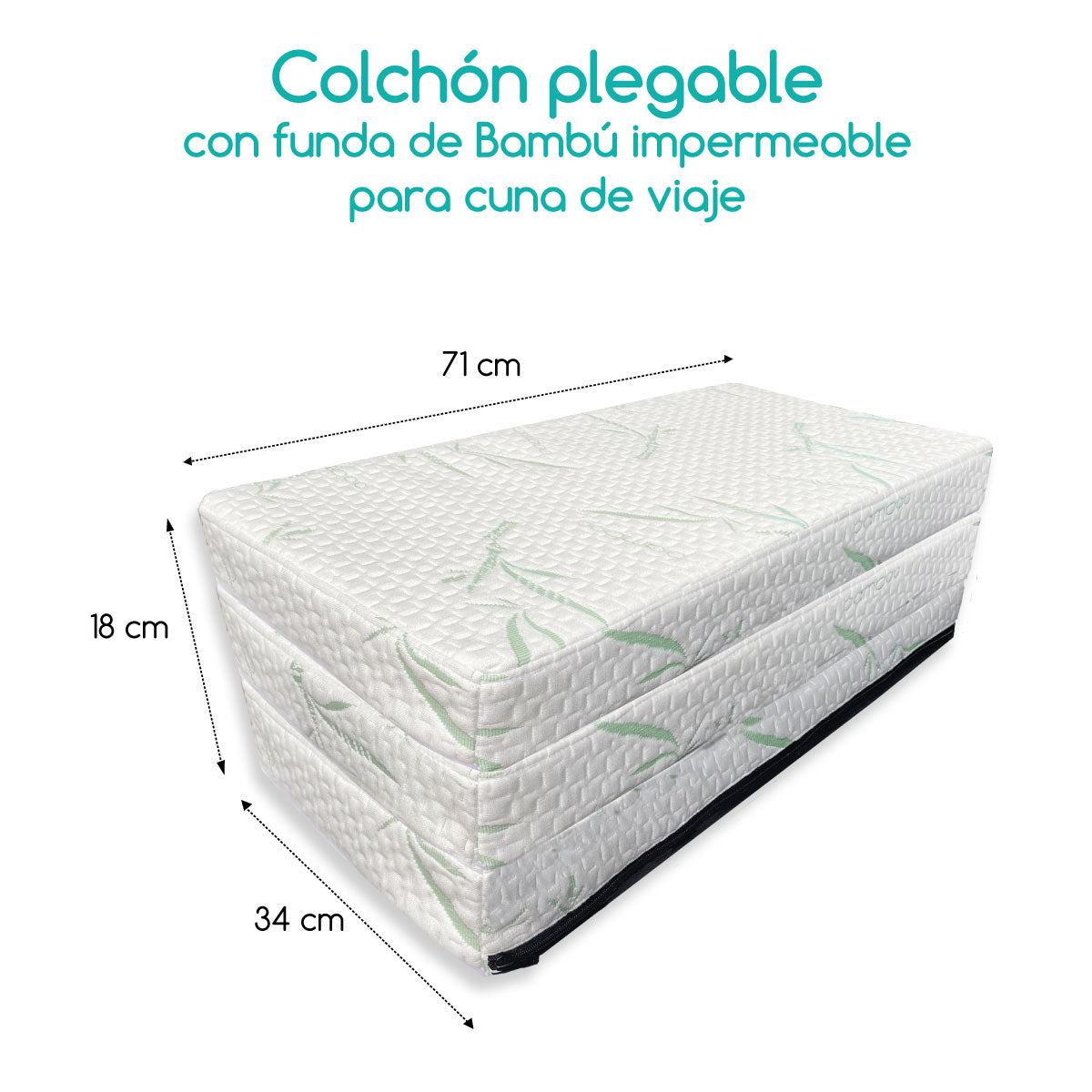 Colchón plegable para cuna de viaje